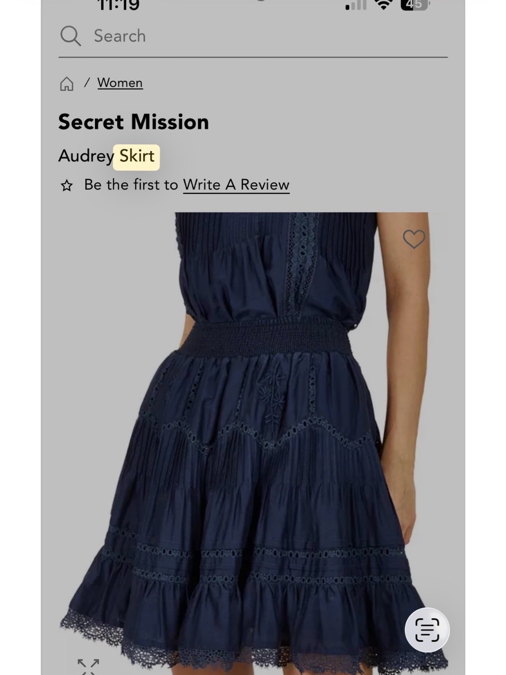 Secret Mission Audrey Skirt (silk)